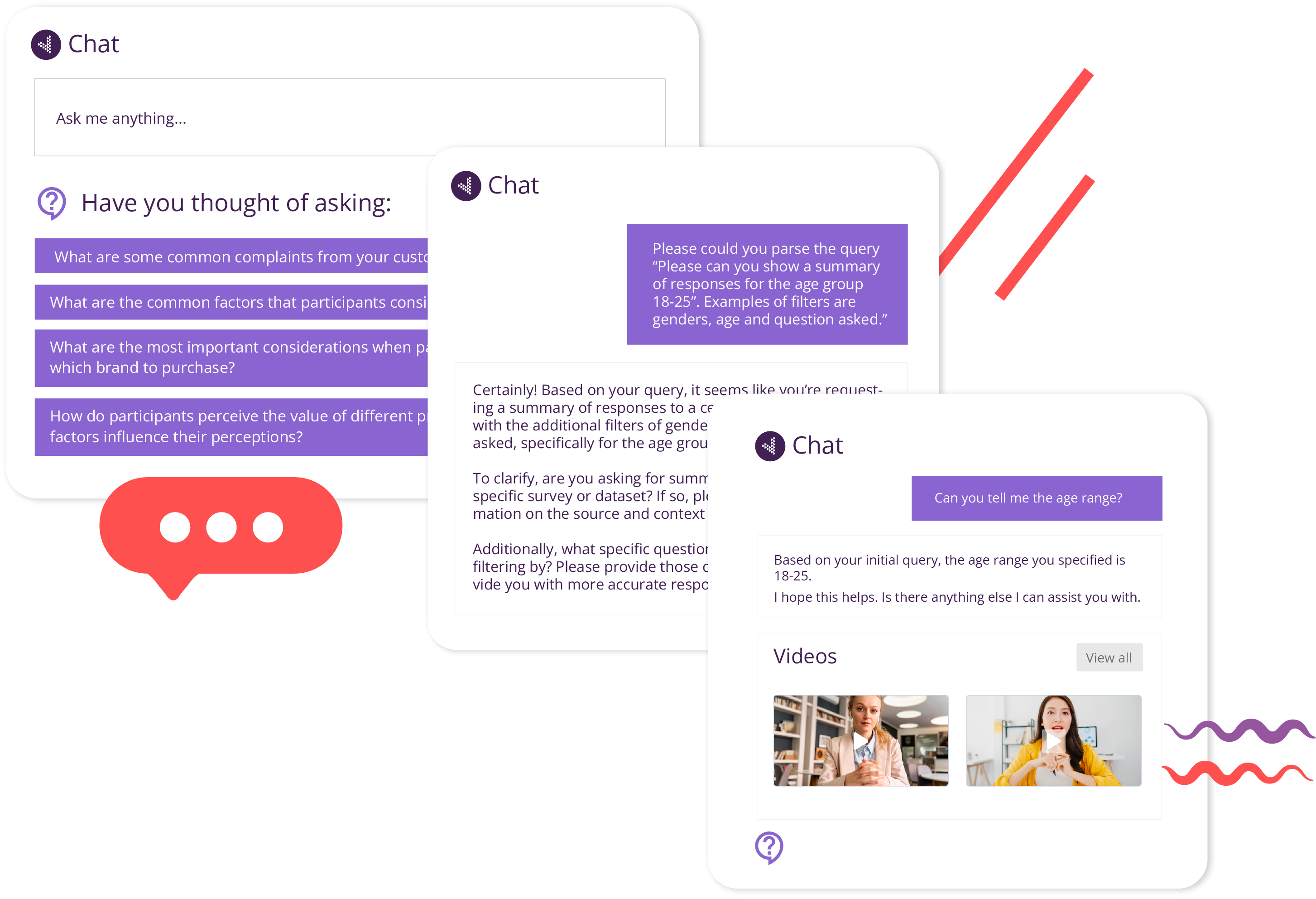 AI analysis with theme extraction and sentiment detection