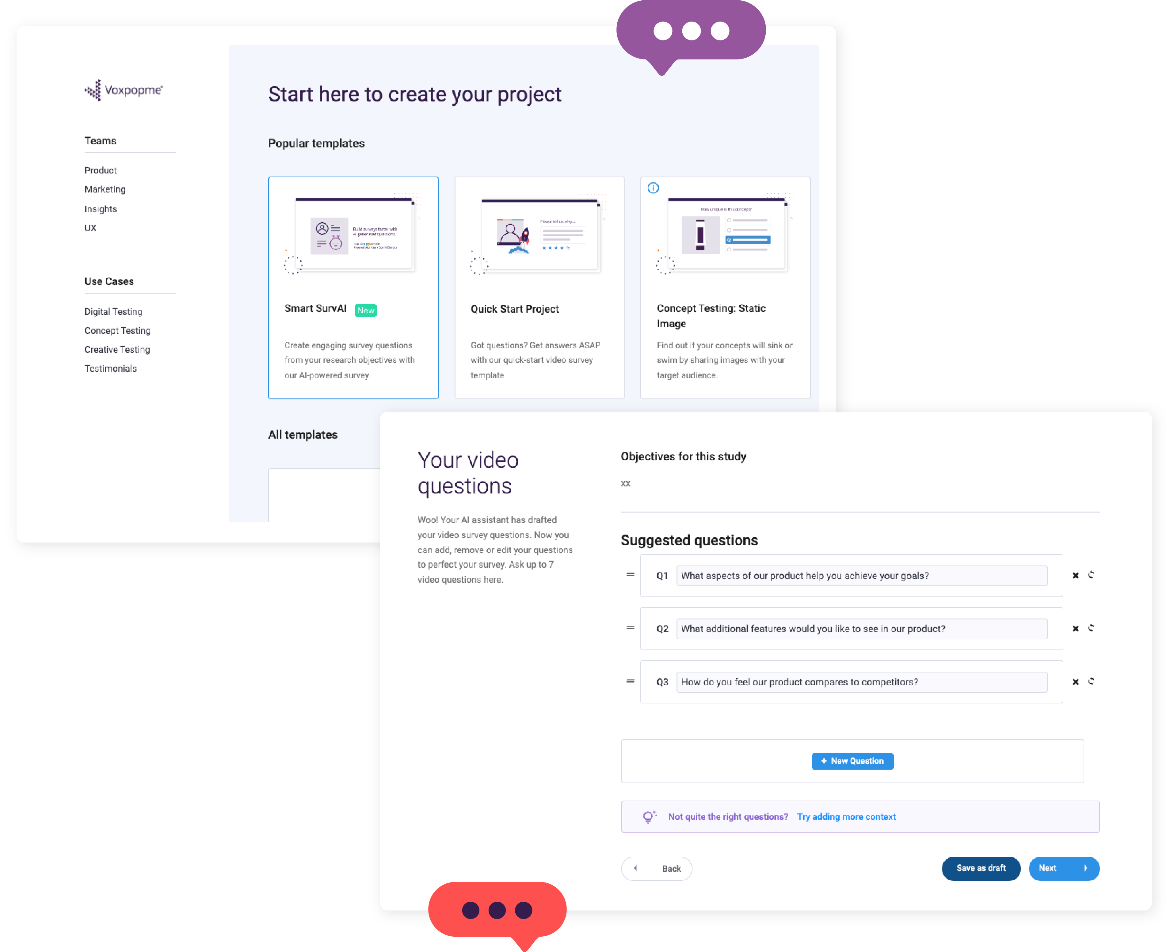 Smart SurvAI survey builder with AI-generated questions