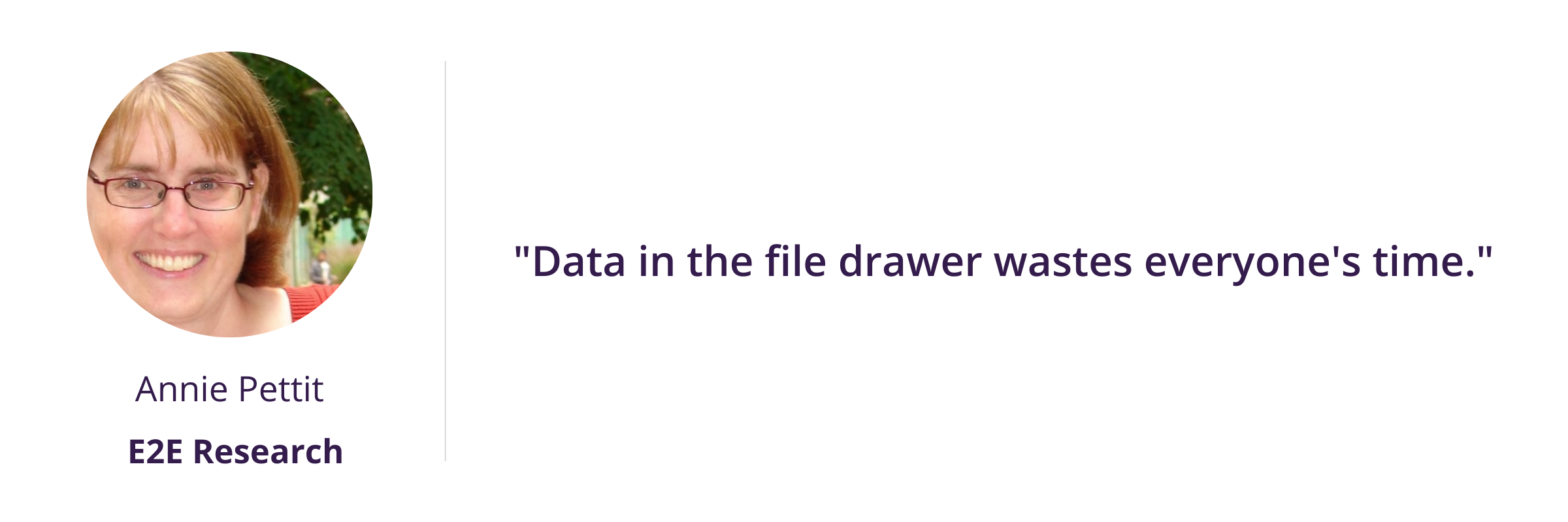 Data in the file drawer wastes everyone's time. (1)