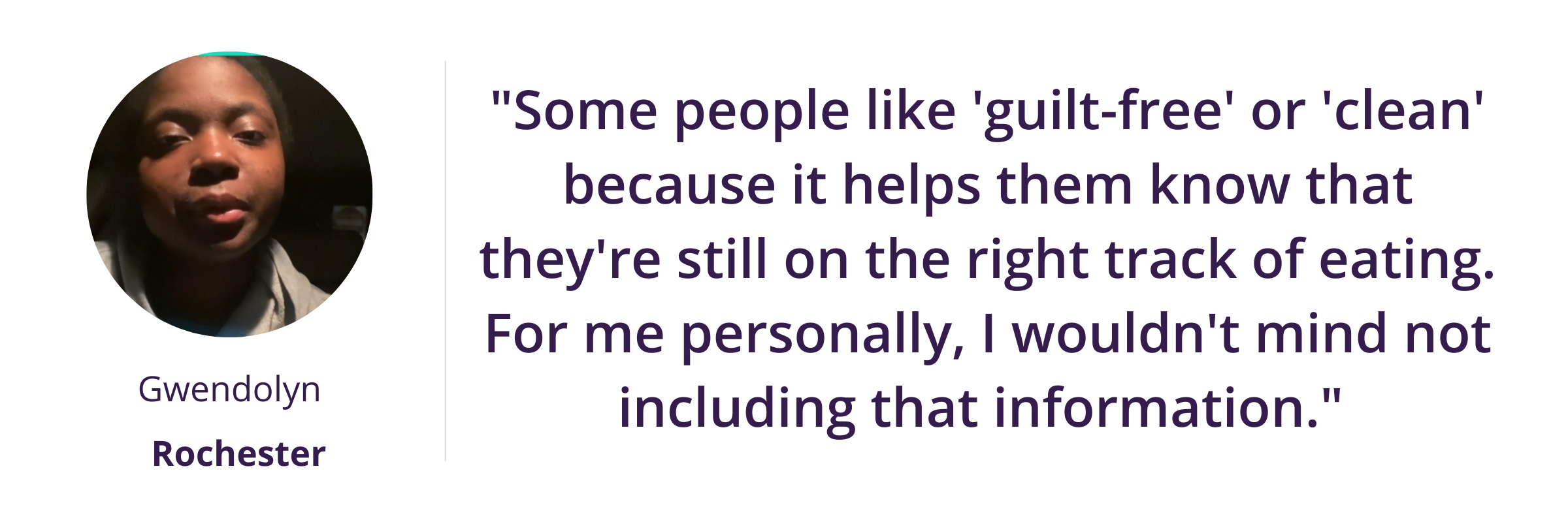 Some people like 'guilt-free' or 'clean' because it helps them know that they're still on the right track of eating. For me personally, I wouldn't mind not including that information.