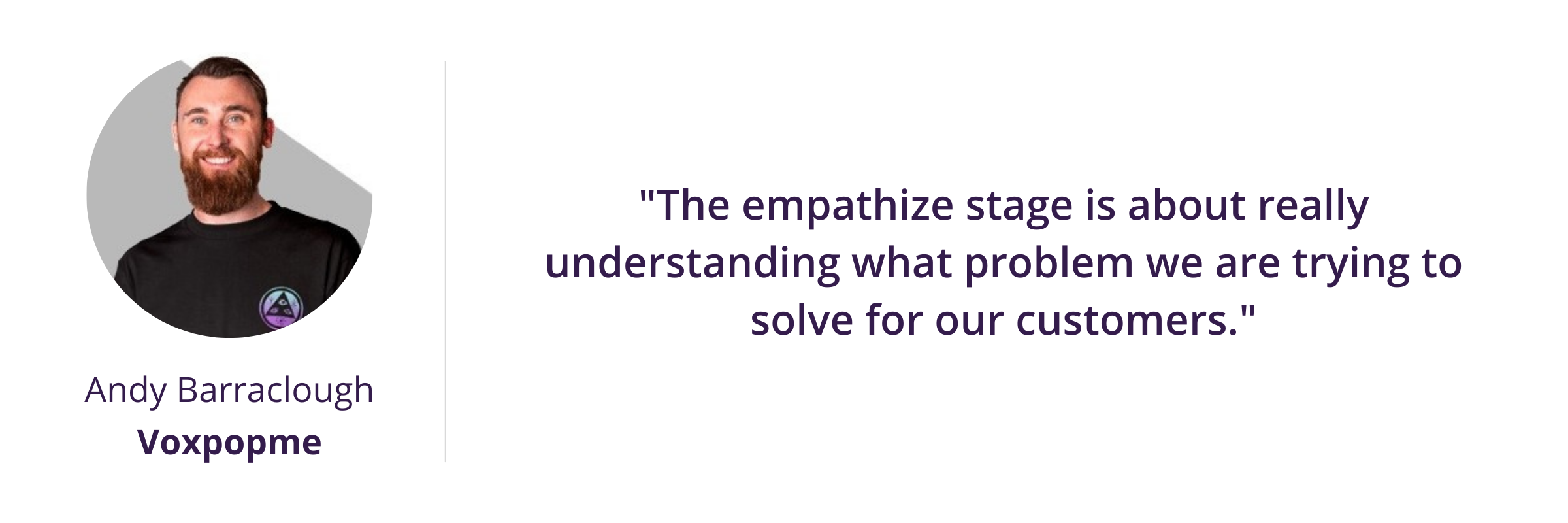 "The empathize stage is about really understanding what problem we are trying to solve for our customers."