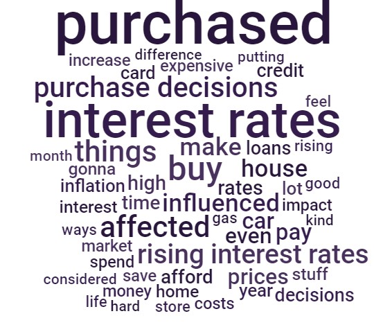 interest rates wordcloud
