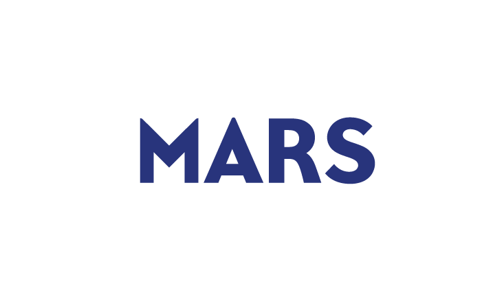 A blue logo featuring the word "Mars".